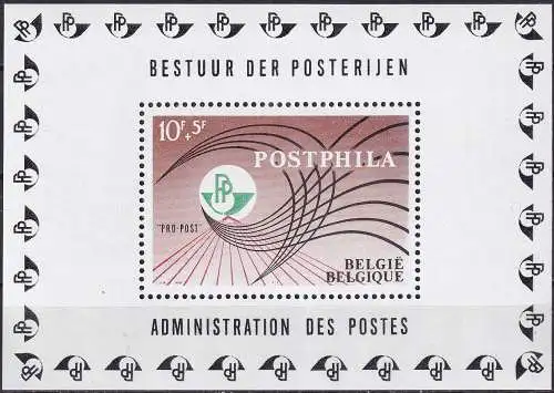 BELGIEN 1967 Mi-Nr. Block 38 ** MNH