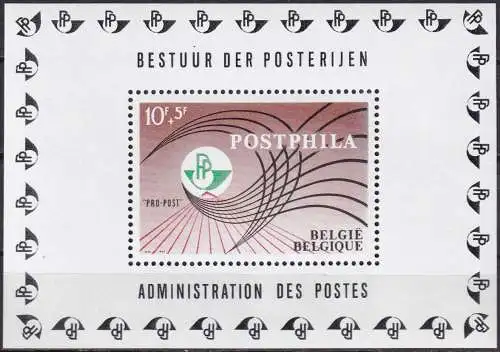 BELGIEN 1967 Mi-Nr. Block 38 ** MNH