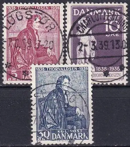 DÄNEMARK 1938 Mi-Nr. 247/49 o used