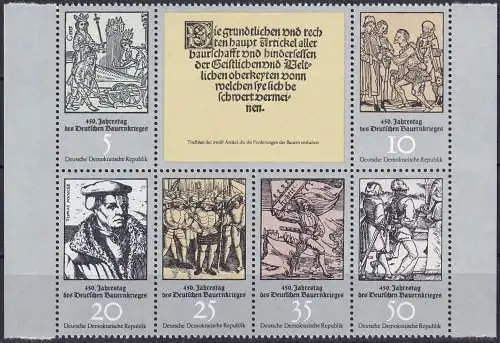 DDR 1975 Mi-Nr. 2013/18 ** MNH