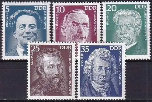 DDR 1975 Mi-Nr. 2025/29 ** MNH