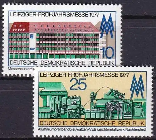 DDR 1977 Mi-Nr. 2208/09 ** MNH