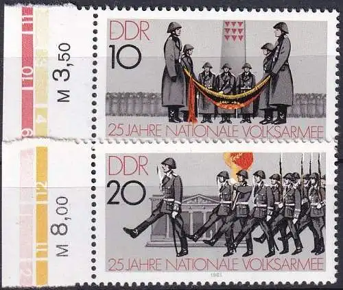 DDR 1981 Mi-Nr. 2580/81 ** MNH