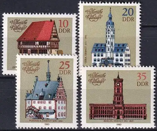 DDR 1983 Mi-Nr. 2775/78 ** MNH