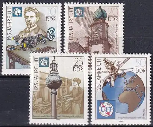 DDR 1990 Mi-Nr. 3332/35 ** MNH