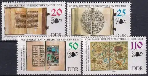 DDR 1990 Mi-Nr. 3340/43 ** MNH