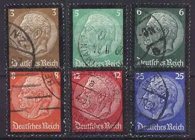 DEUTSCHES REICH 1934 Mi-Nr. 548/53 o used