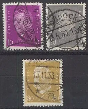 DEUTSCHES REICH 1930 Mi-Nr. 435/37 o used