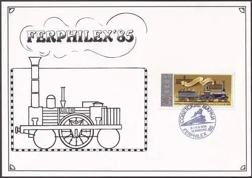 UDSSR 1978 Mi-Nr. 4717 Gedenkblatt/Sonderblatt Ferphilex '85 Nürnberg