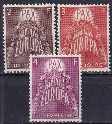 LUXEMBURG 1957 Mi-Nr. 572/74 ** MNH - CEPT