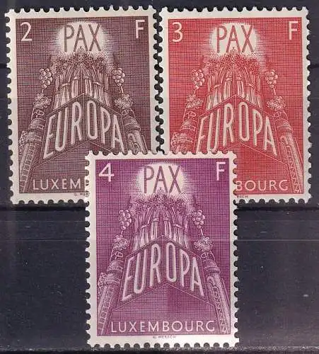 LUXEMBURG 1957 Mi-Nr. 572/74 ** MNH - CEPT