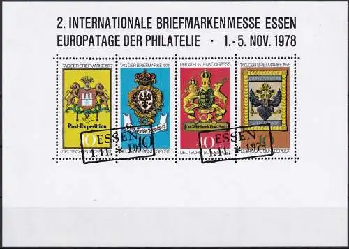 Tag der Philatelie - Nachdruck Vignette - 2. Int. Briefmarkenmesse Essen 1978