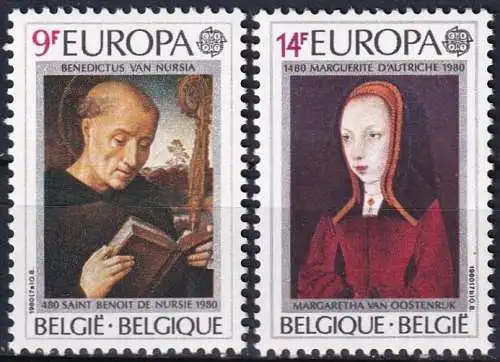 BELGIEN 1980 Mi-Nr. 2023/24 **  MNH - CEPT