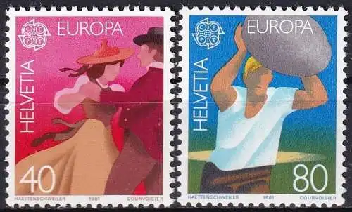 SCHWEIZ 1981 Mi-Nr. 1197/98 ** MNH - CEPT