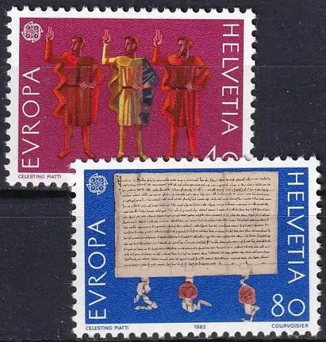 SCHWEIZ 1982 Mi-Nr. 1221/22 ** MNH - CEPT