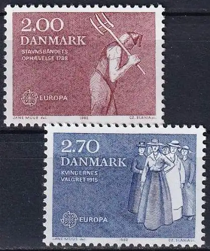 DÄNEMARK 1982 Mi-Nr. 749/50 ** MNH - CEPT