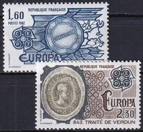 FRANKREICH 1982 Mi-Nr. 2329/30 ** MNH - CEPT