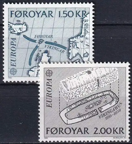 FÄRÖER 1982 Mi-Nr. 70/71 ** MNH - CEPT