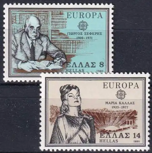 GRIECHENLAND 1980 Mi-Nr. 1411/12 ** MNH - CEPT