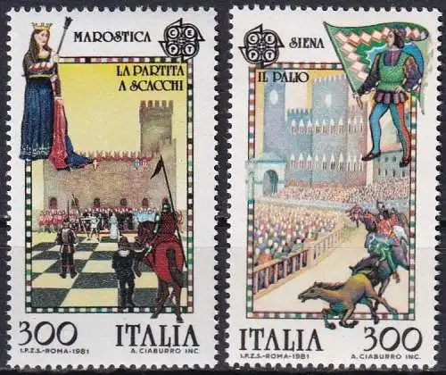 ITALIEN 1981 Mi-Nr. 1748/49 ** MNH - CEPT