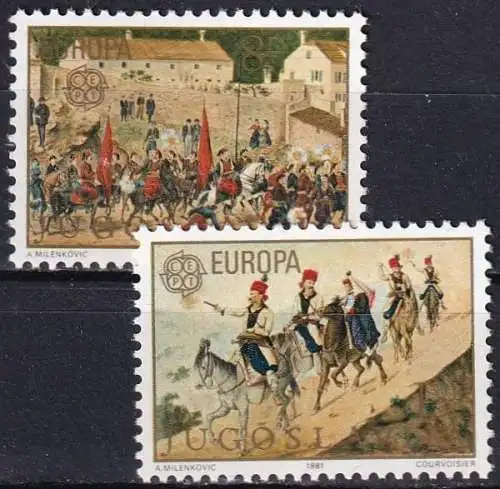 JUGOSLAWIEN 1981 Mi-Nr. 1883/84 ** MNH - CEPT