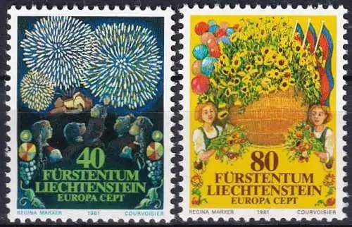 LIECHTENSTEIN 1981 Mi-Nr. 764/65 ** MNH - CEPT