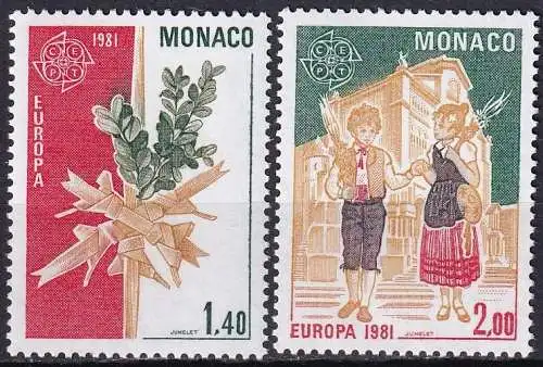 MONACO 1981 Mi-Nr. 1473/74 ** MNH - CEPT