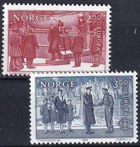 NORWEGEN 1982 Mi-Nr. 865/66 ** MNH - CEPT