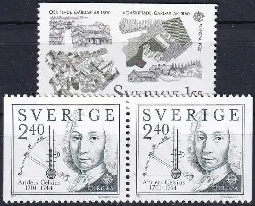 SCHWEDEN 1982 Mi-Nr. 1187/88 ADD ** MNH - CEPT