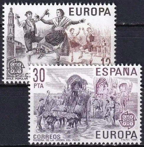 SPANIEN 1981 Mi-Nr. 2498/99 ** MNH - CEPT