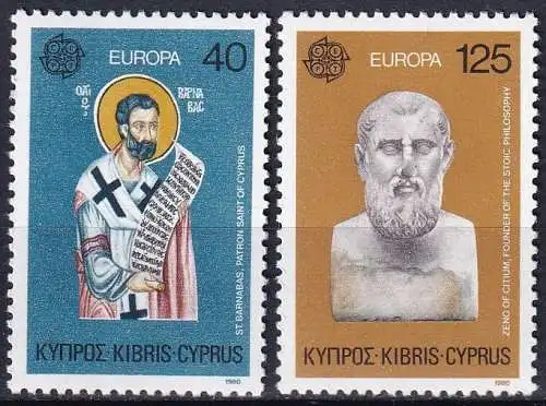 ZYPERN 1980 Mi-Nr. 520/21 ** MNH - CEPT