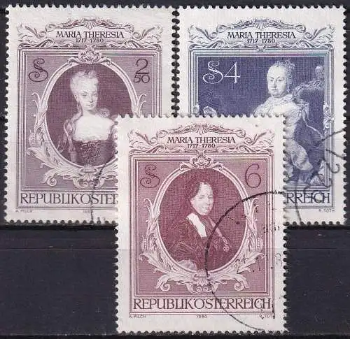 ÖSTERREICH 1980 Mi-Nr. 1638/40 o used - aus Abo