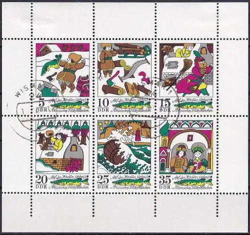 DDR 1973 Mi-Nr. 1901/06 Kleinbogen o used - aus Abo