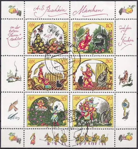 DDR 1984 Mi-Nr. 2914/19 Kleinbogen o used - aus Abo