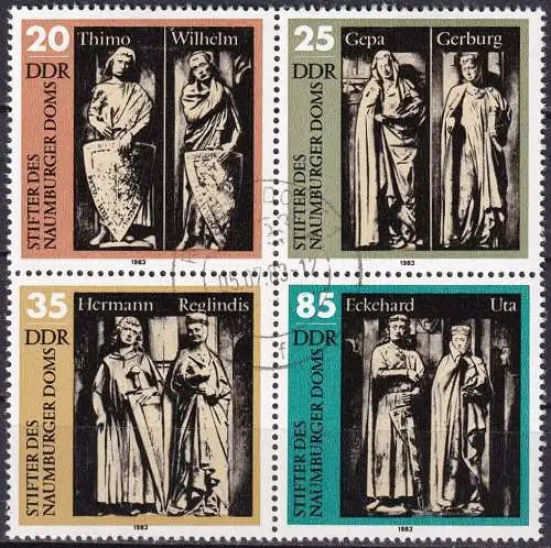 DDR 1983 Mi-Nr. 2808/11 Viererblock o used - aus Abo