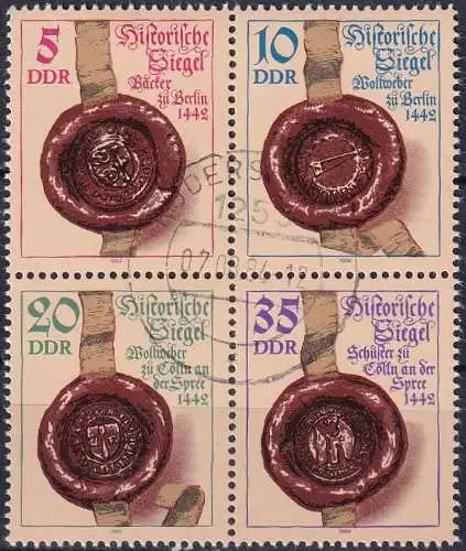 DDR 1984 Mi-Nr. 2884/87 Viererblock o used - aus Abo