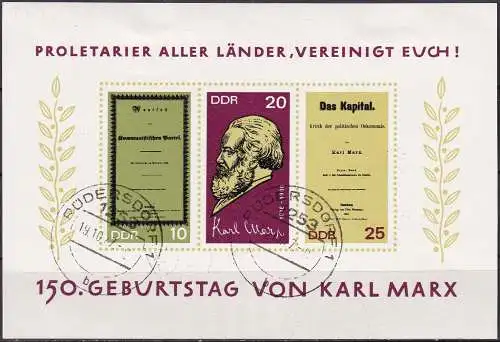 DDR 1968 Mi-Nr. Block 27 o used - aus Abo
