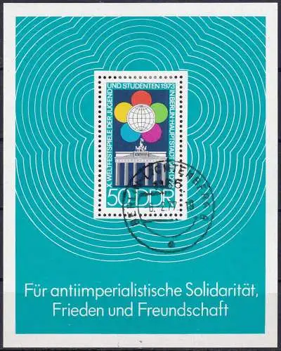 DDR 1973 Mi-Nr. Block 38 o used - aus Abo