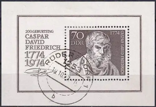 DDR 1974 Mi-Nr. Block 40 o used - aus Abo