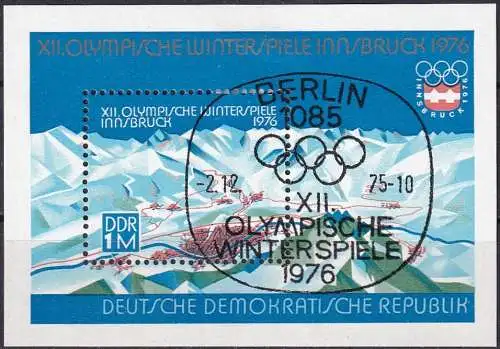 DDR 1976 Mi-Nr. Block 43 o used - aus Abo