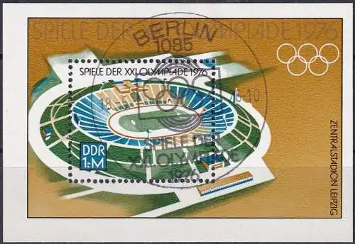 DDR 1976 Mi-Nr. Block 46 o used - aus Abo