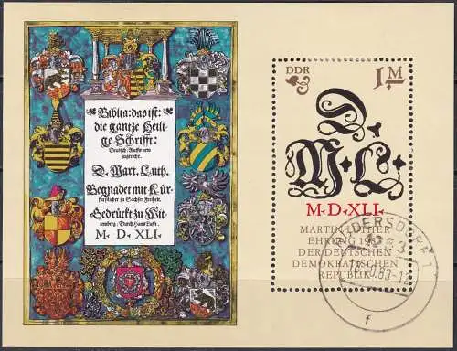DDR 1983 Mi-Nr. Block 73 o used - aus Abo