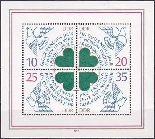 DDR 1983 Mi-Nr. Block 75 o used - aus Abo