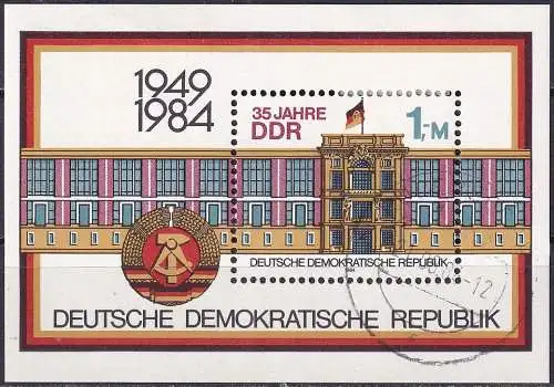 DDR 1984 Mi-Nr. Block 77 o used - aus Abo