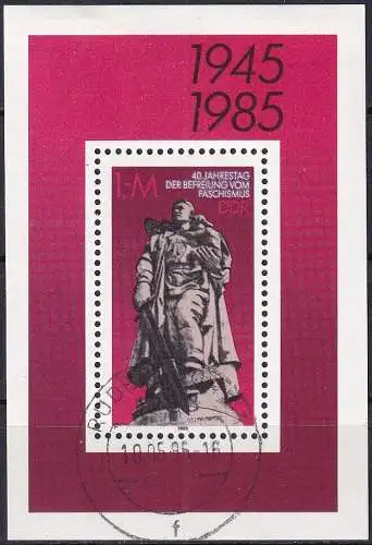 DDR 1985 Mi-Nr. Block 82 o used - aus Abo
