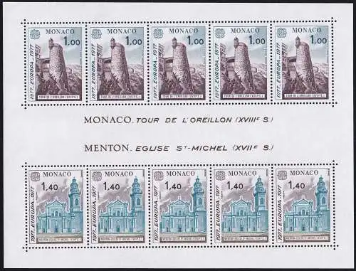 MONACO 1977 Mi-Nr. Block 11 ** MNH - CEPT