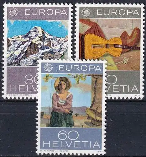 SCHWEIZ 1975 Mi-Nr. 1050/52 ** MNH - CEPT