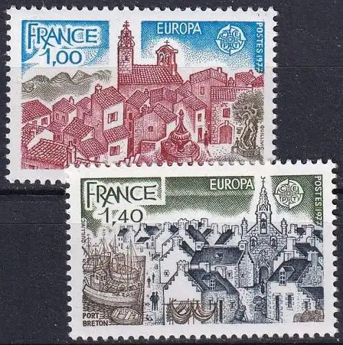 FRANKREICH 1977 Mi-Nr. 2024/25 ** MNH - CEPT