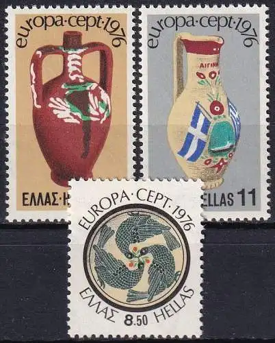 GRIECHENLAND 1976 Mi-Nr. 1232/34 ** MNH - CEPT