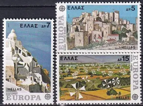 GRIECHENLAND 1977 Mi-Nr. 1263/65 ** MNH - CEPT
